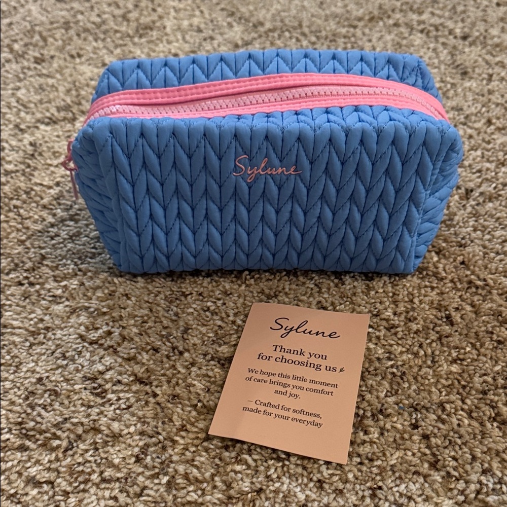 Sylune Blue Cosmetic Bag New